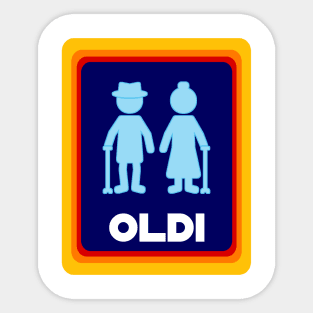 Oldi , funny old people icon Sticker